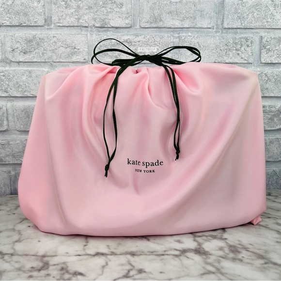 Kate Spade New Logo Pink XL Large Drawstring Dust Bag - Picture 1 of 5